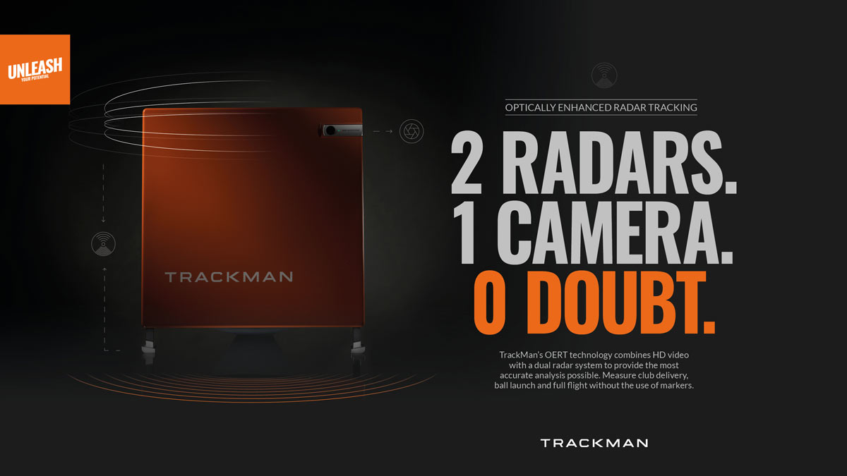 Trackman golf simulator at The Golf Crypt